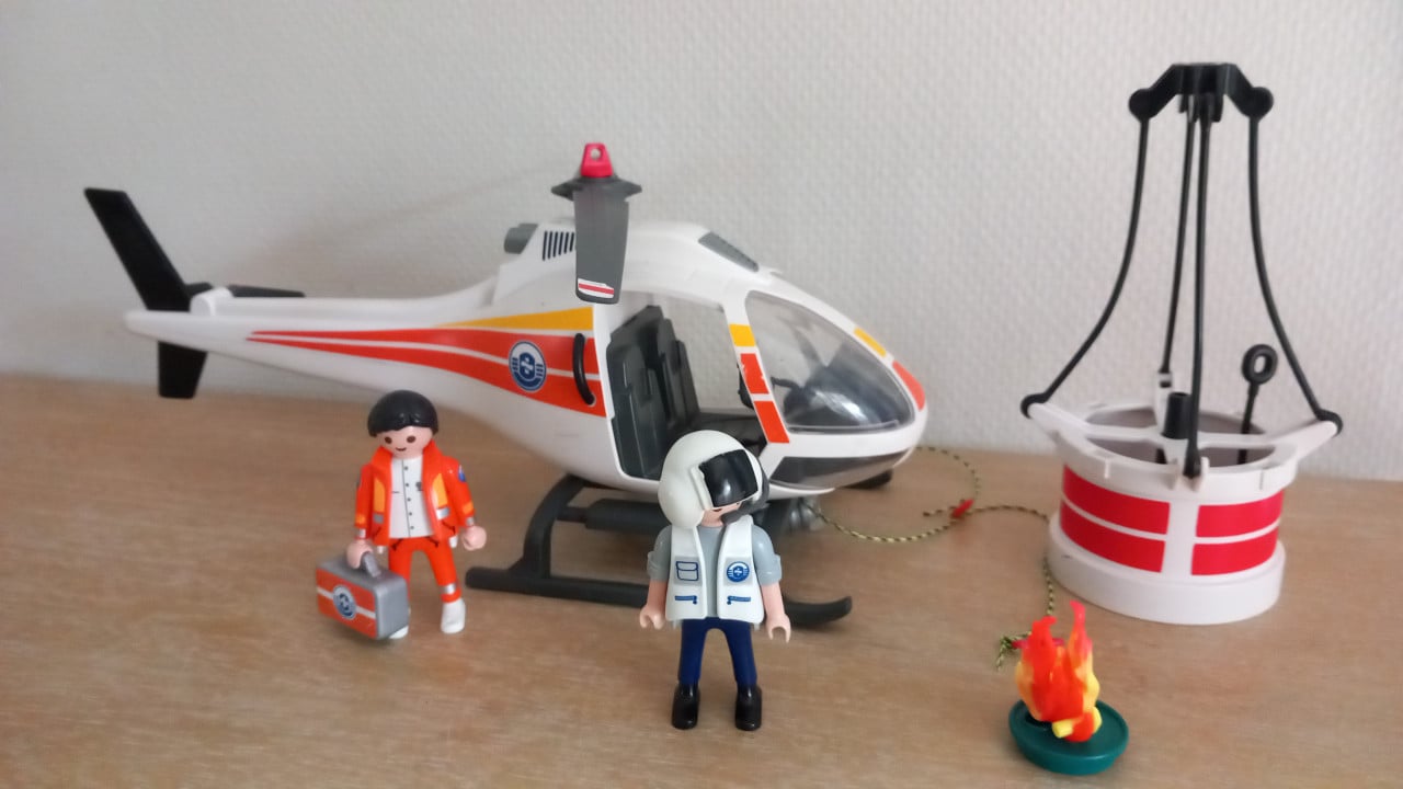 Playmobil brandbestrijdingshelicopter setnr 5542