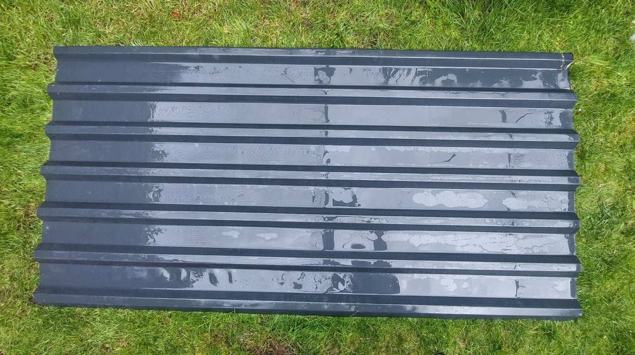 Stalen Damwand profiel plaat 215 x 107 cm.