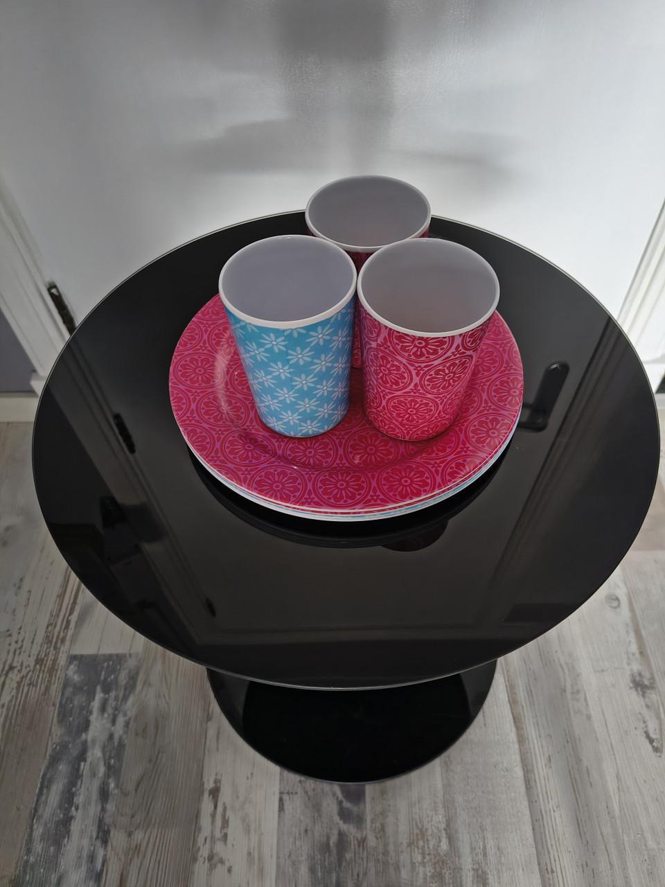 Blauw/rood/groen servies set