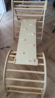 Oemmie 3-delig Montessori Klimrek | Klimdriehoek + Klimboog + Balansbord