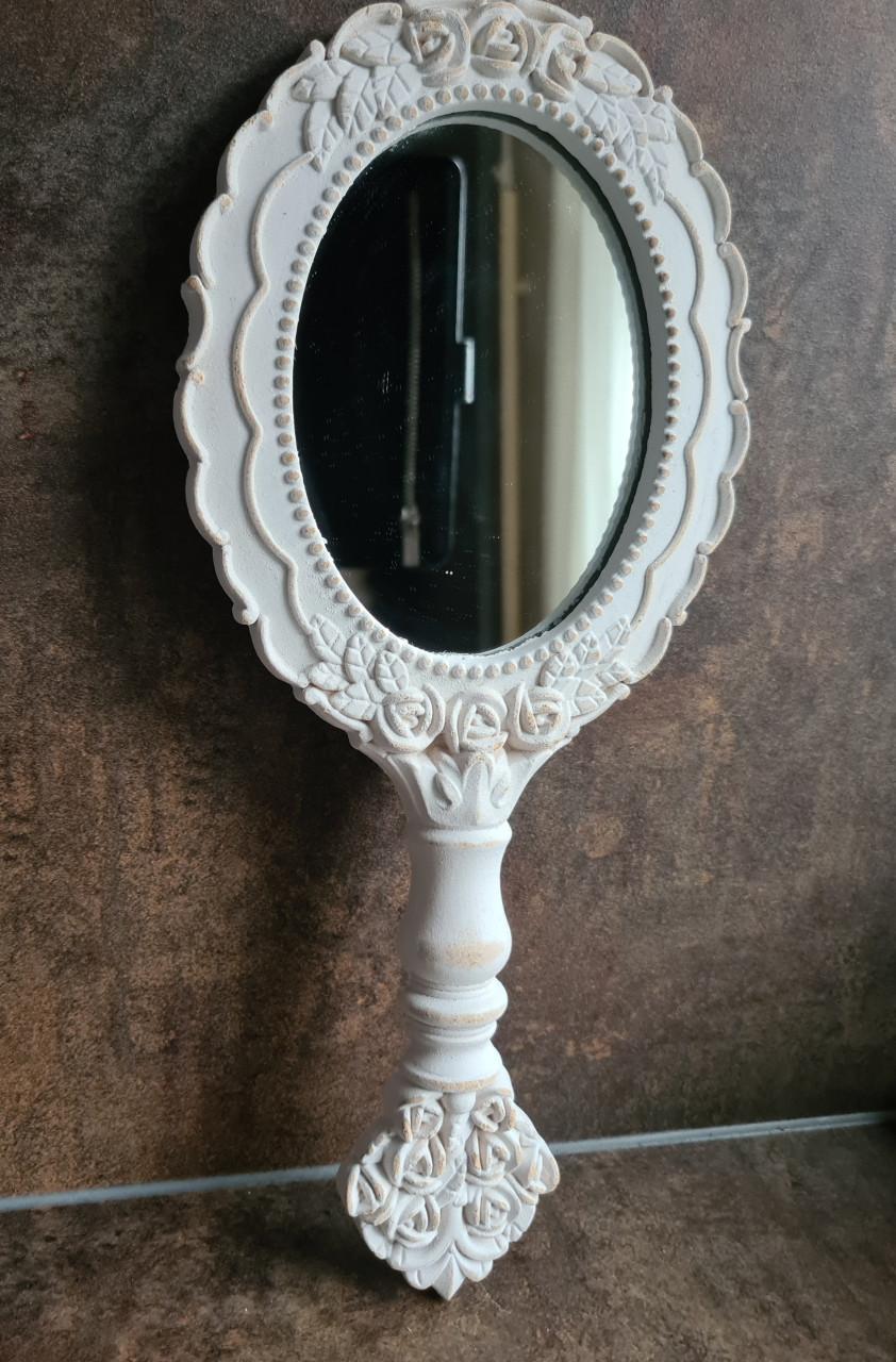 Vintage handspiegel met rozen decoratie