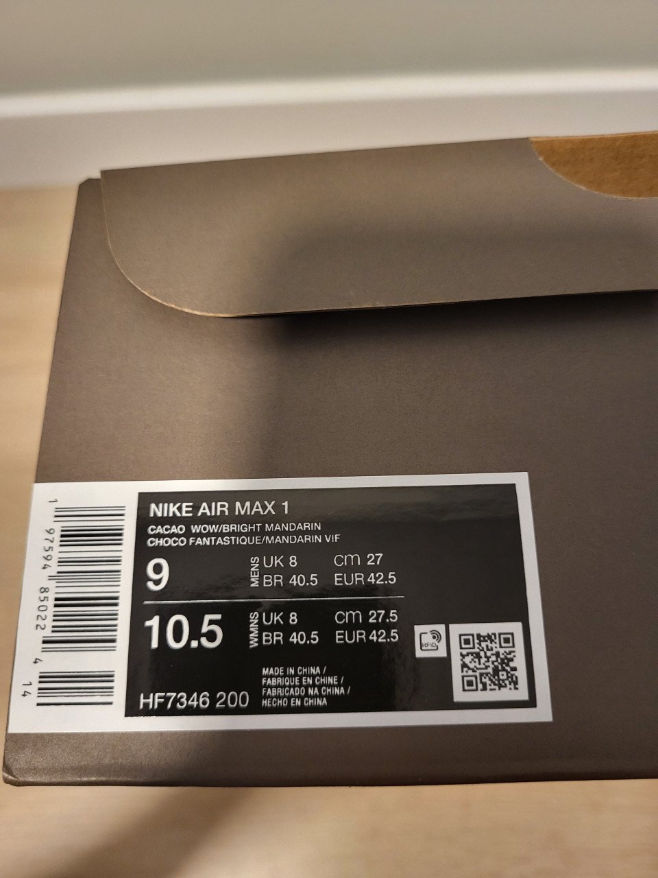 Nike Air Max 1 "Kingsday" EU 42,5 - US 9 NIEUW