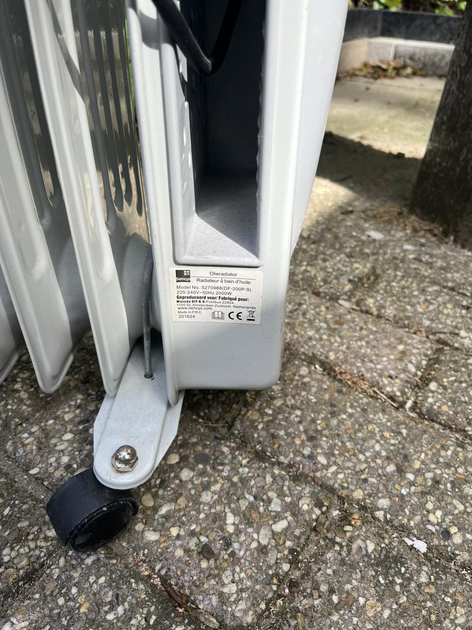 Oliegevulde radiators kachels