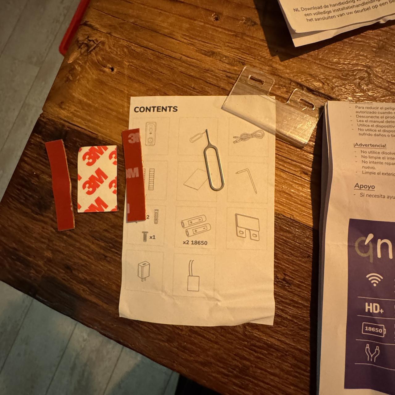 Video deurbel met gong en SD kaartje