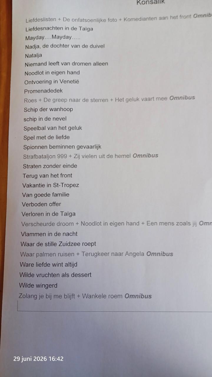 100 boeken van Konsalik