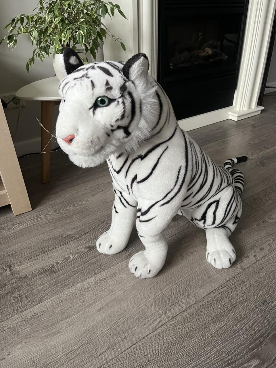 Tijger wit knuffel 100 cm.