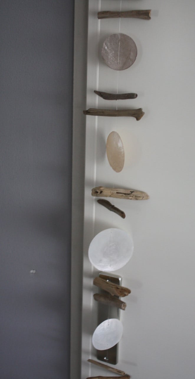 Schelpen kettigmet hout stkjes