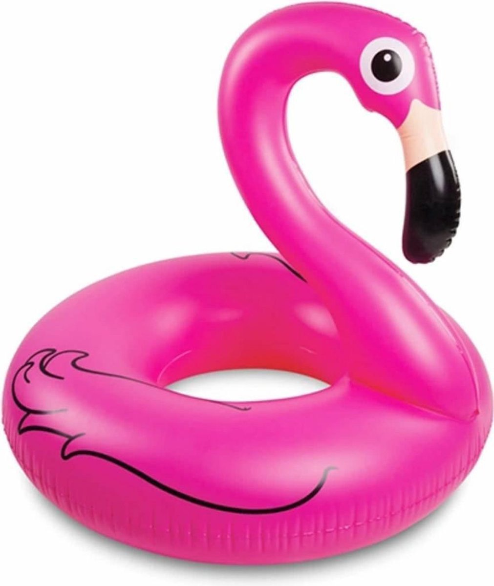 Opblaas zwemband flamingo