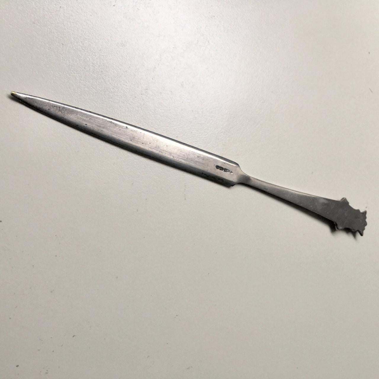 Antieke Zeeuwse zilveren briefopener 1920