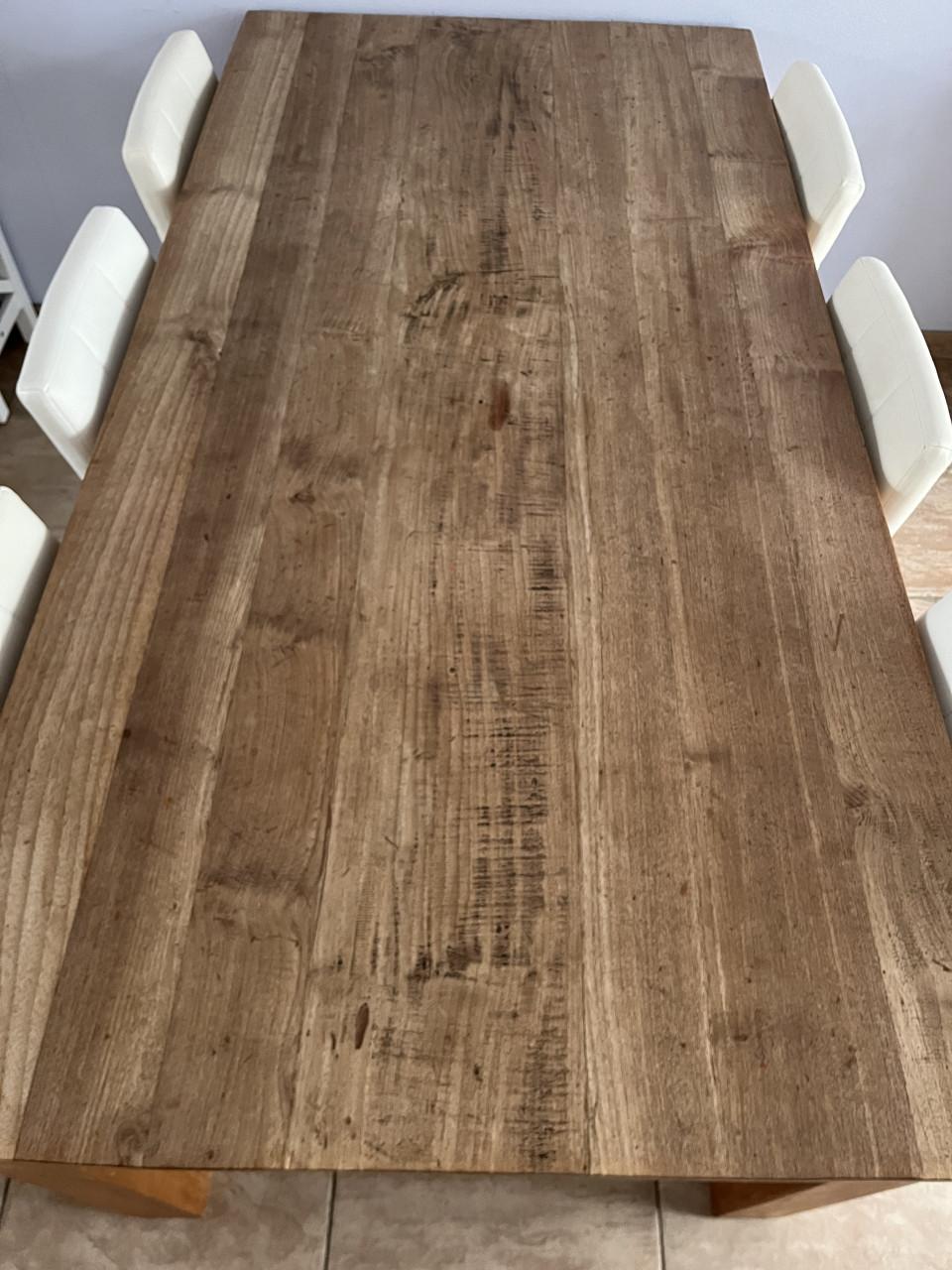 Massief teak houten eettafel 200x100