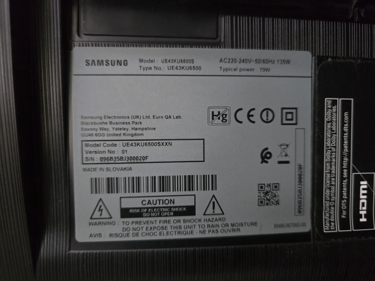 Samsung SmartTV - Curved Crystal Color UHD TV 6-Serie