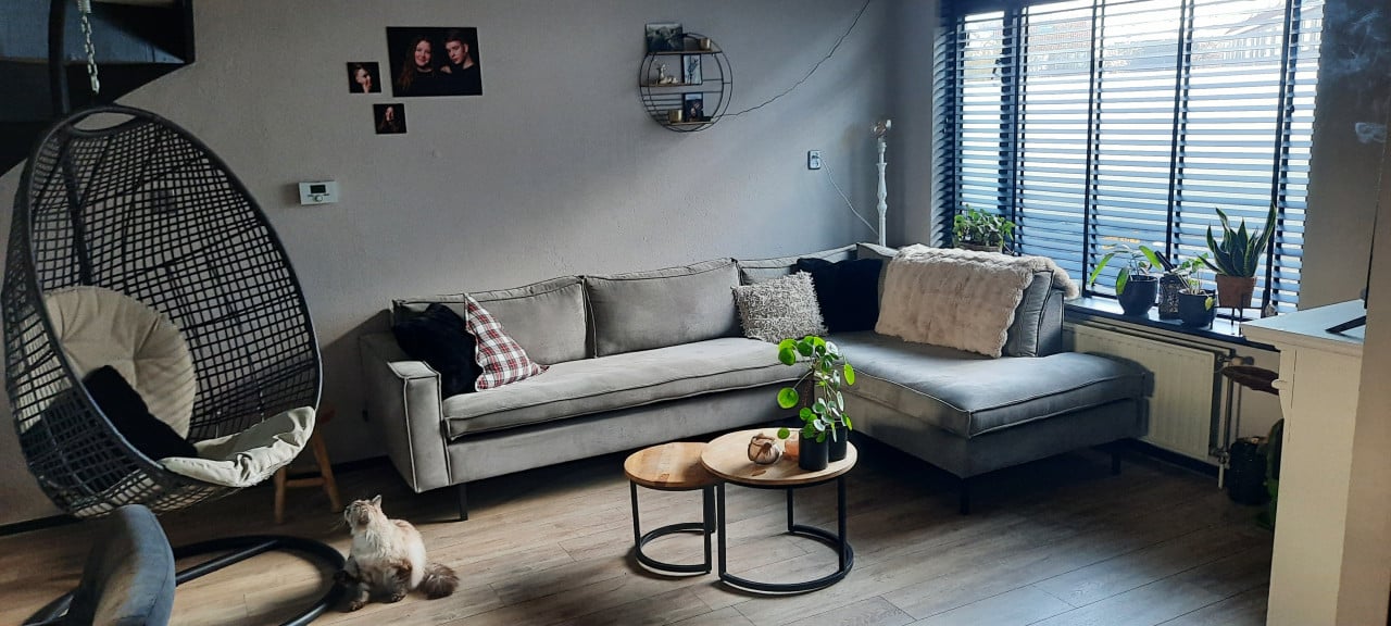 Hoekbank en hangstoel