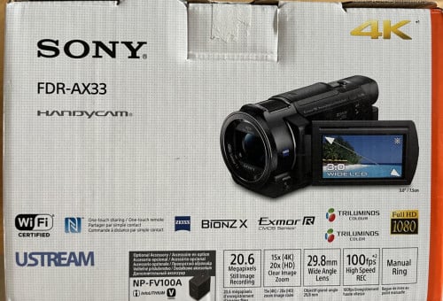 Sony handycam 4K FDR AX33