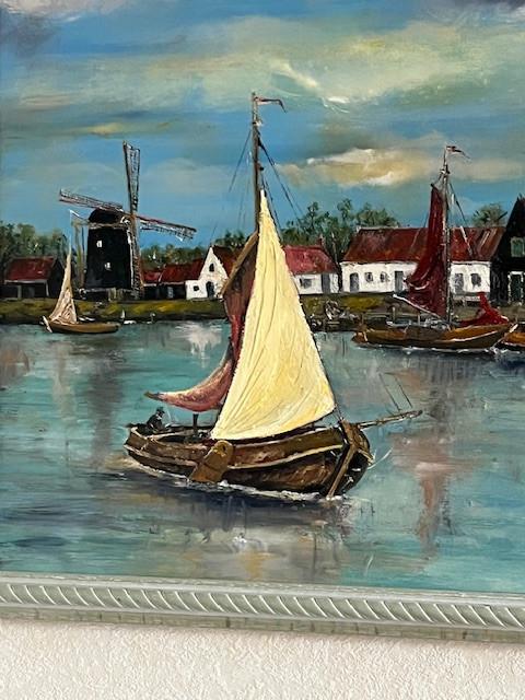 120 x60 olie verf  Jac Caljouw  Arnemuiden