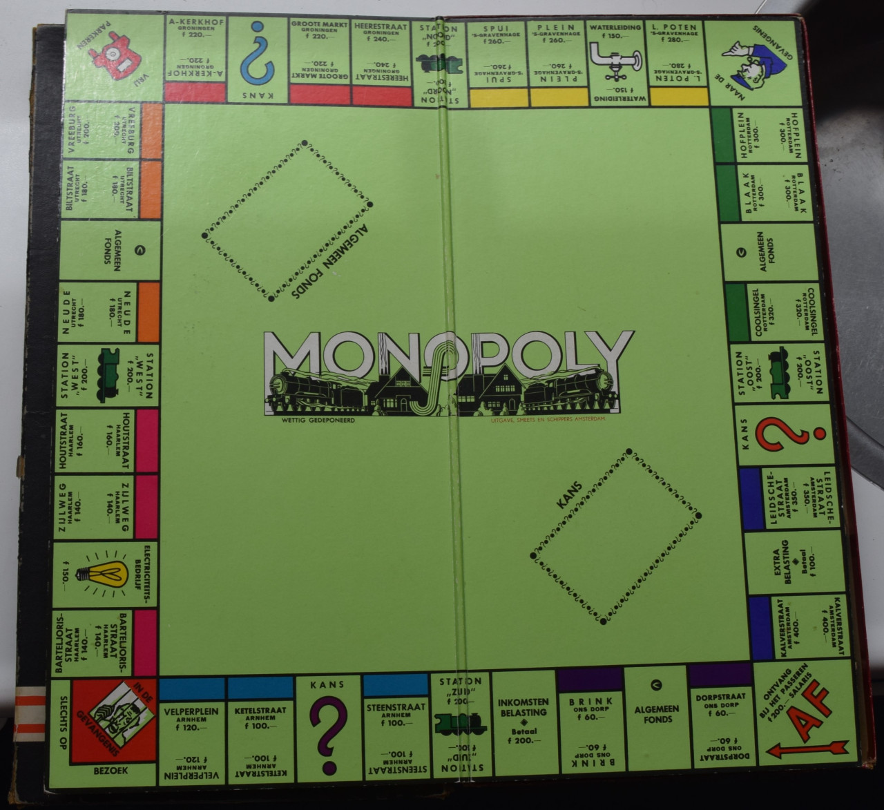 Monopoly De Luxe spel, eind jaren 50/begin jaren 60.
