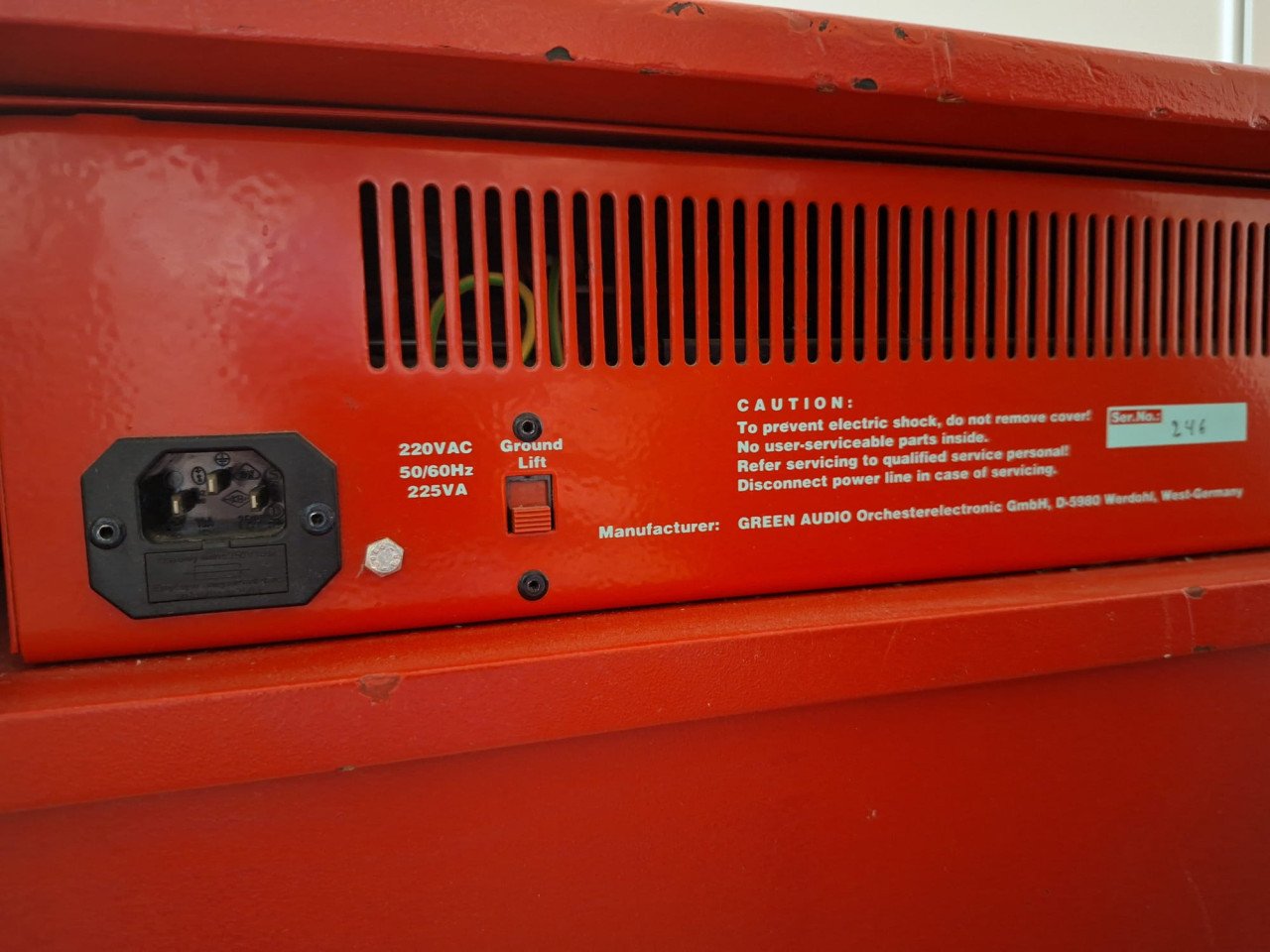 Green Audio Fireball Basversterker serienummer 246
