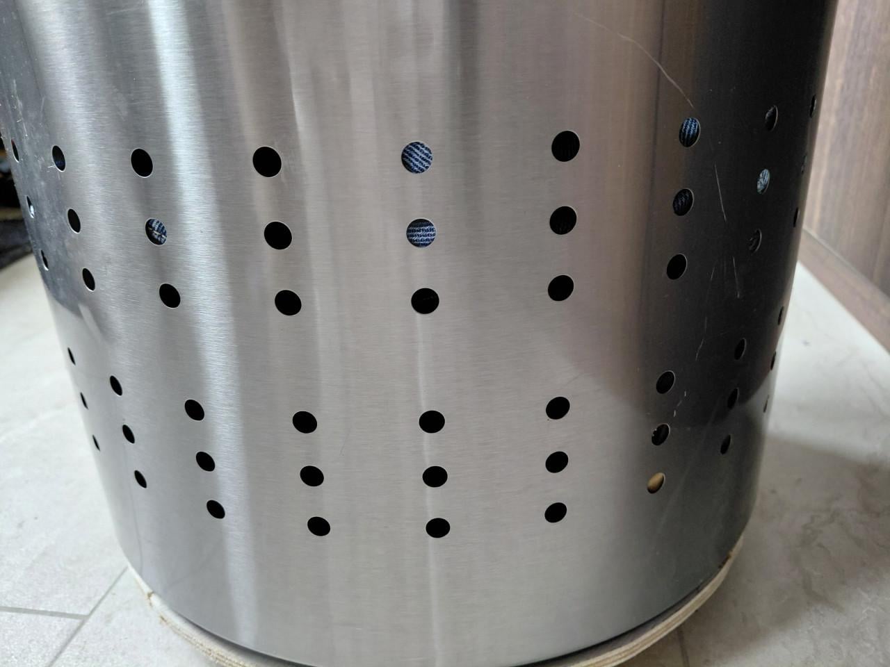 Hoge waston Brabantia RVS, met eenhouten deksel