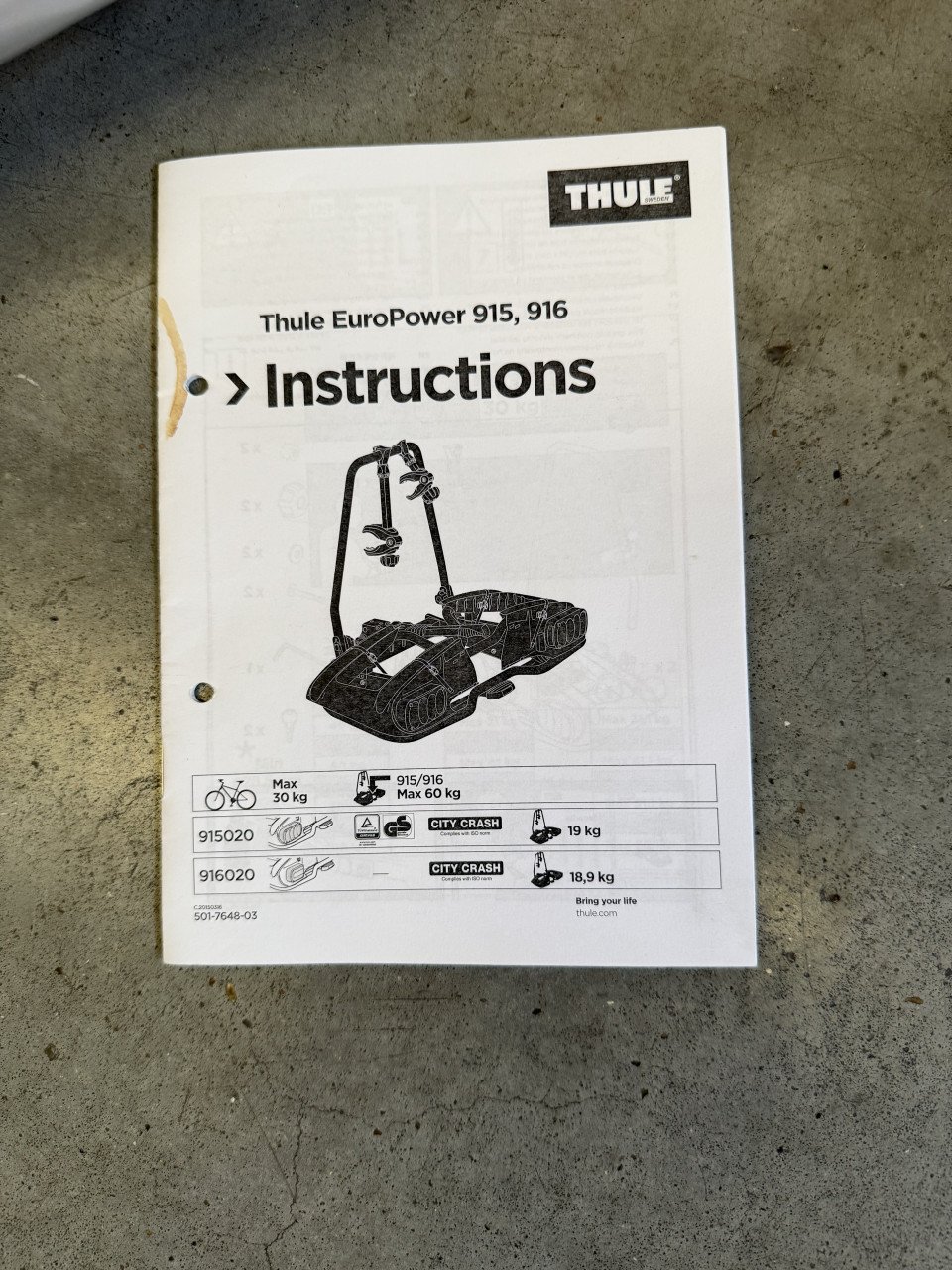 Thule fietsdrager europower 916 voor Ebikes of Mountainbikes