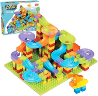 Knikkerbaan te combineren met lego.