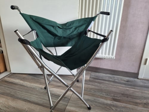 Vis stoeltje,  inklapbaar.  Aluminium frame