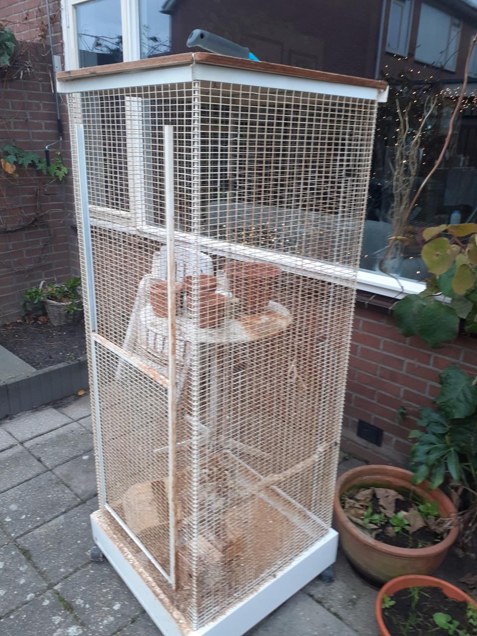 Vogelkooi 60 x 60 x 160 cm hoog