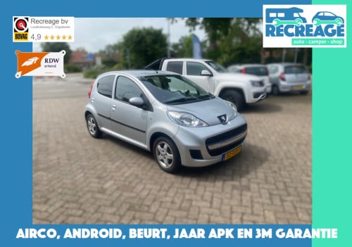 Peugeot 107 Black en Silver 1.0, 3mnd gar., jaar APK, beurt, carplay radio!