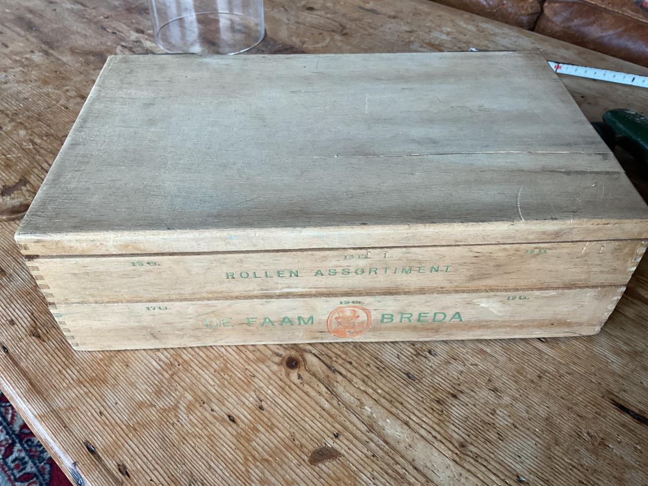 Vintage houten kist Faam snoep