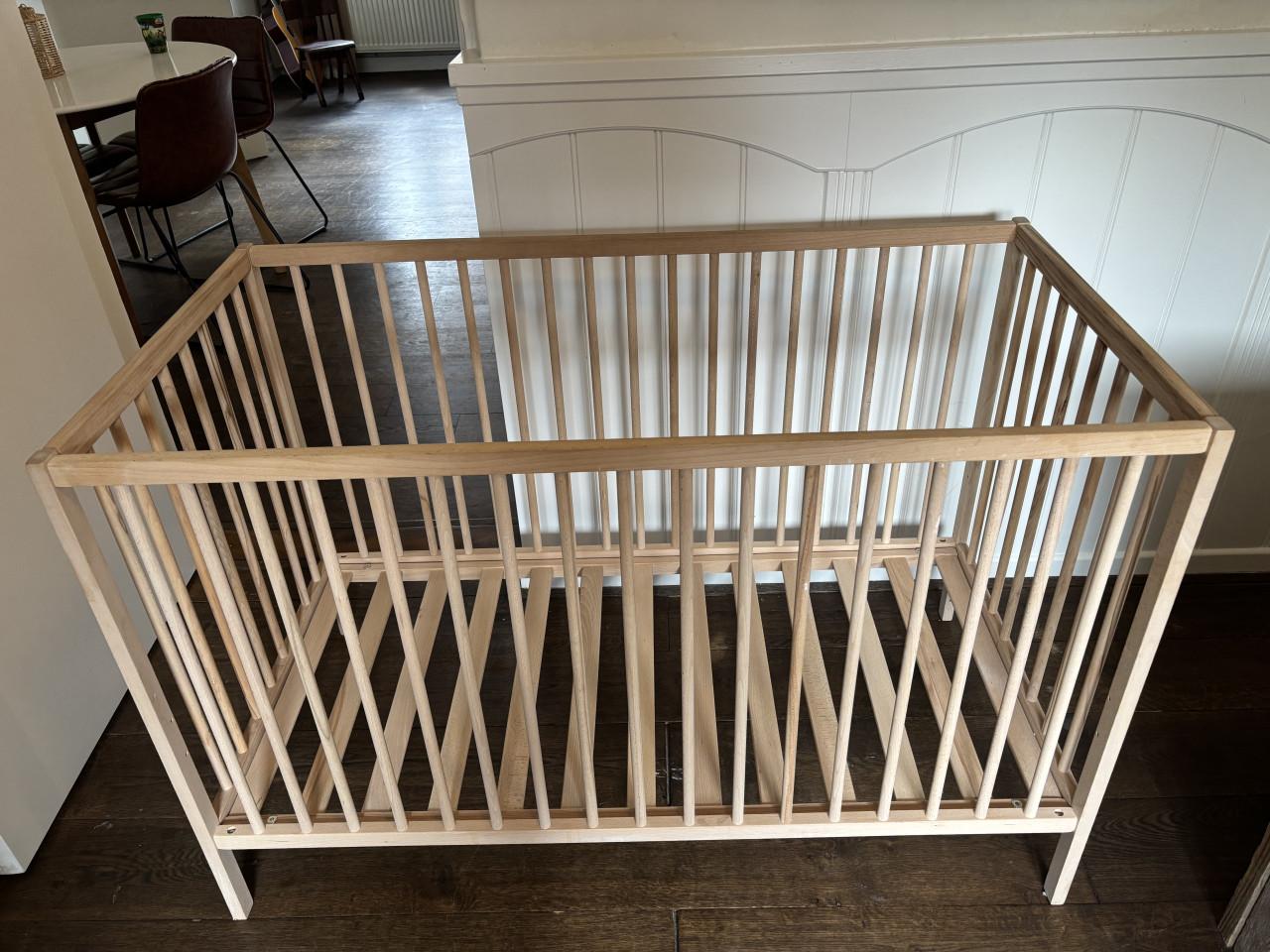 Ikea Babybedje, beuken, 60x120 cm
