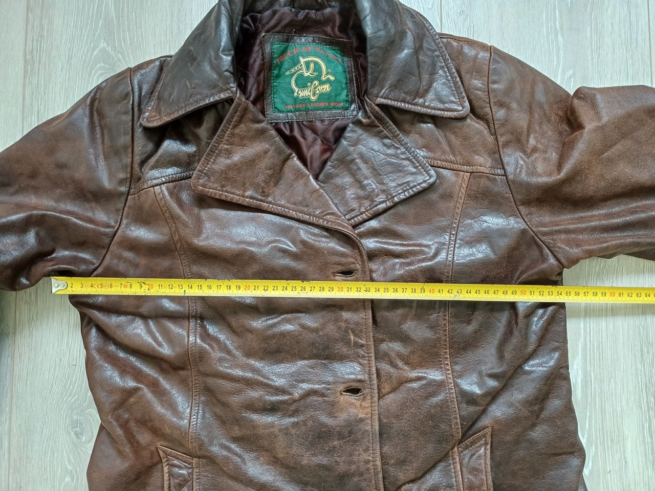 Leren Unicorn vintage dames jacket