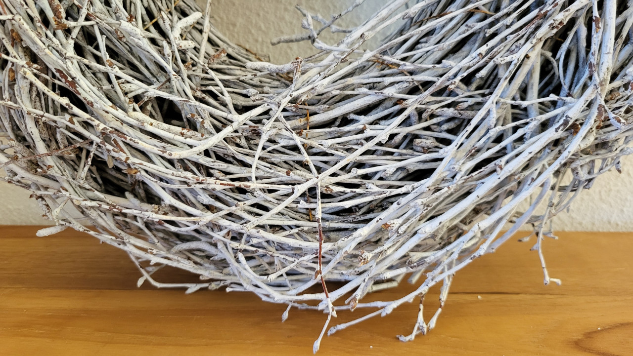 Krans van berkentakjes ca. 35 cm - NIEUW