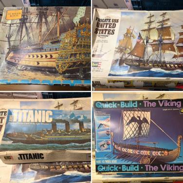 Oude Revell modelbouw schepen