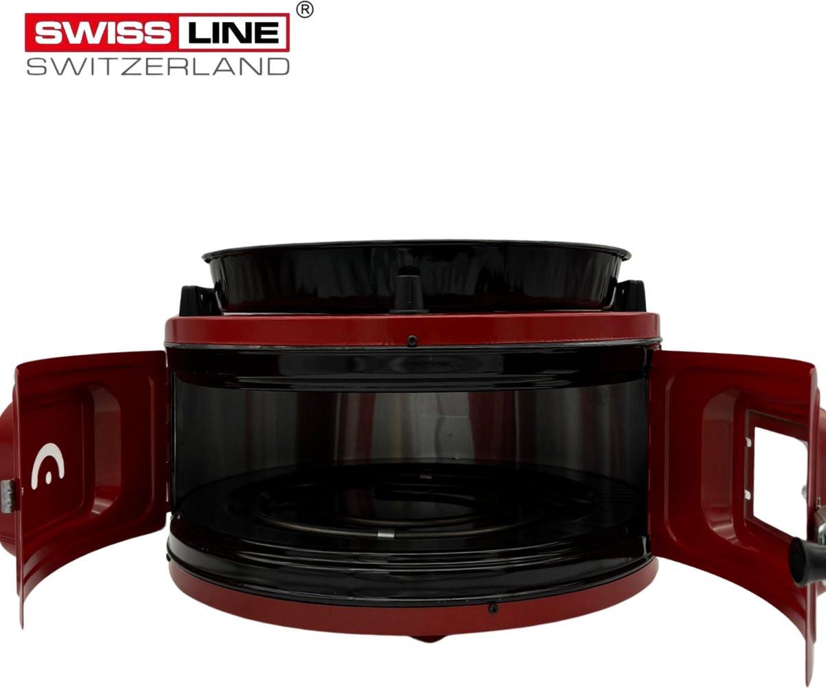 Itimat Ronde elektrische oven - vrijstaand - thermostaat - ROOD