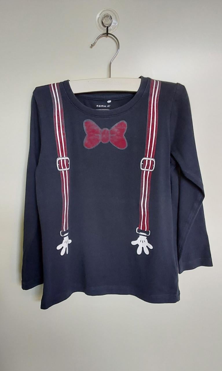 Donkerblauwe longsleeve van het merk Name it in maat 98