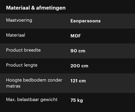 Vipack Noah halfhoogslaper 90 × 200 cm