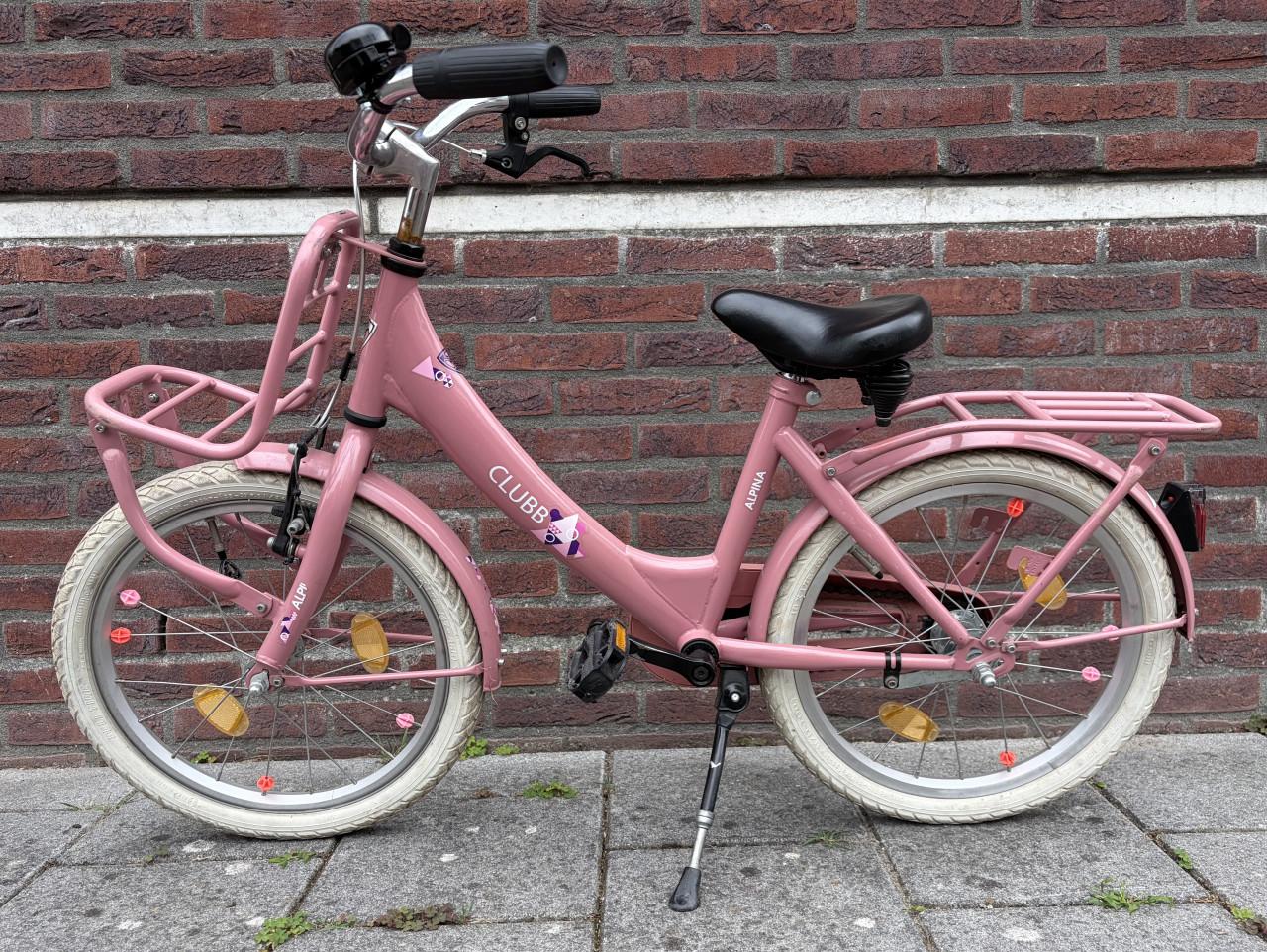 Roze meisjesfiets Alpina Clubb 16 inch