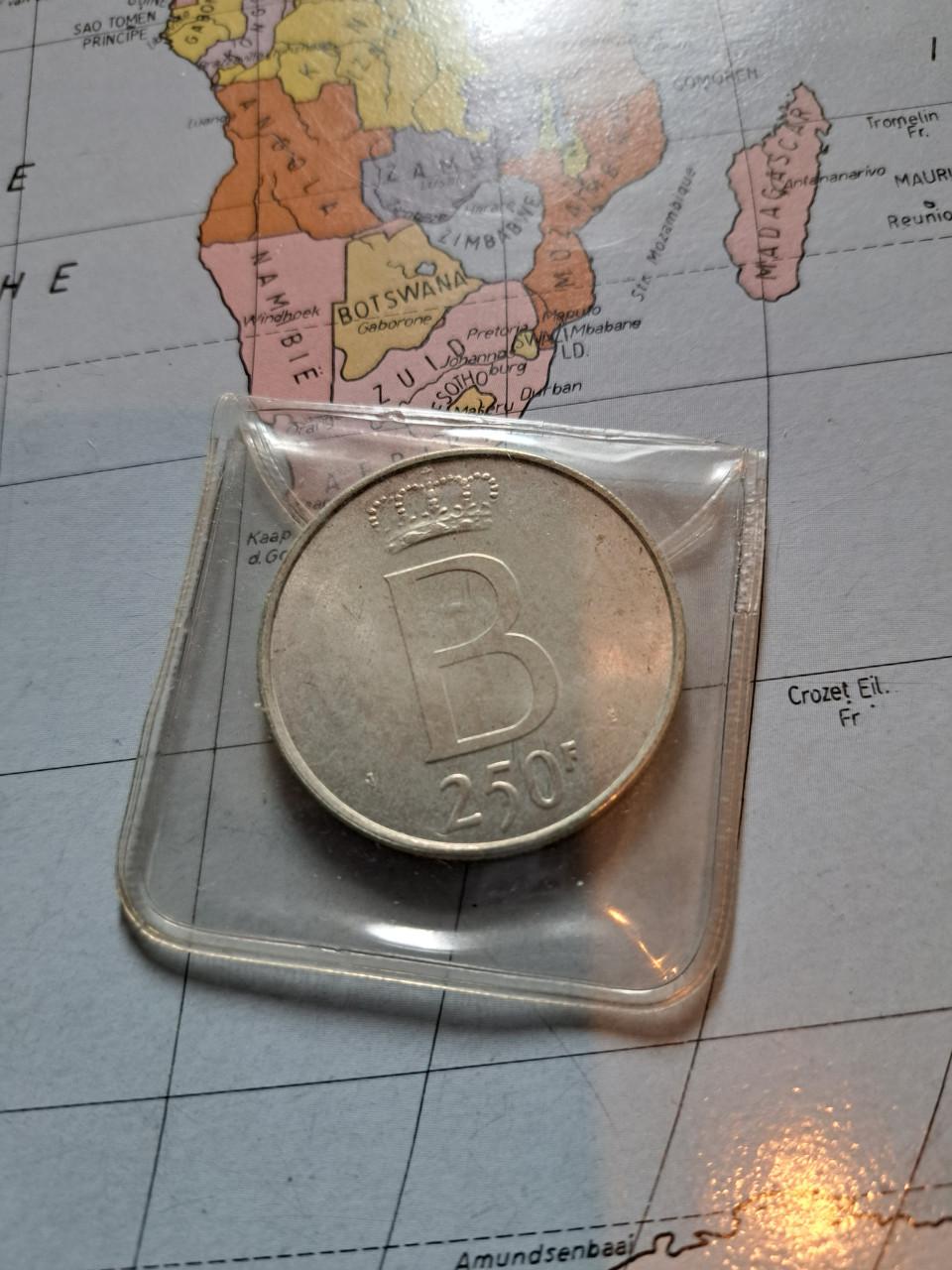 250 franc zilver  koning boudewijn 1951 1976