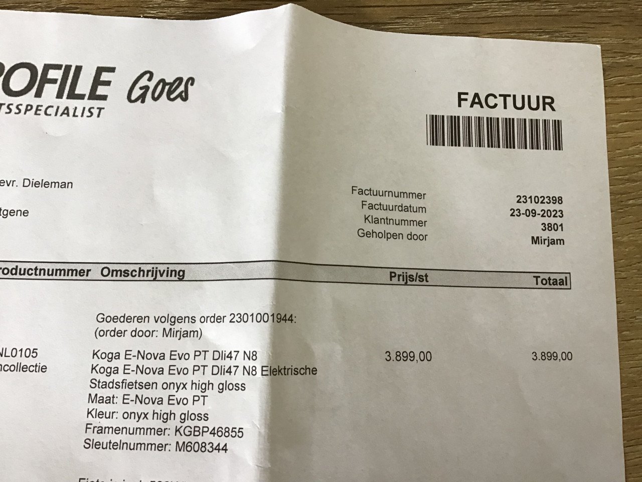 Koga e evo nova fietsmaat 47