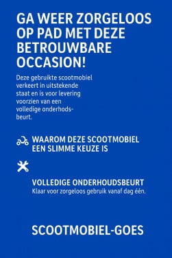 Weer zorgeloos op pad met deze uitstekend onderhouden Galaxy scootmobiel.