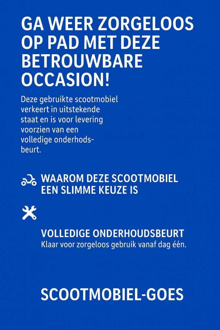 Weer zorgeloos op pad met deze uitstekend onderhouden Galaxy scootmobiel.