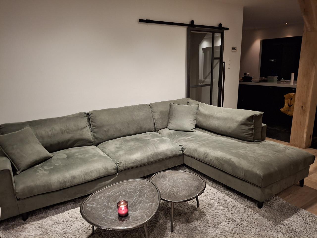 Hoekbank Jonas Goossens groen incl. kussens