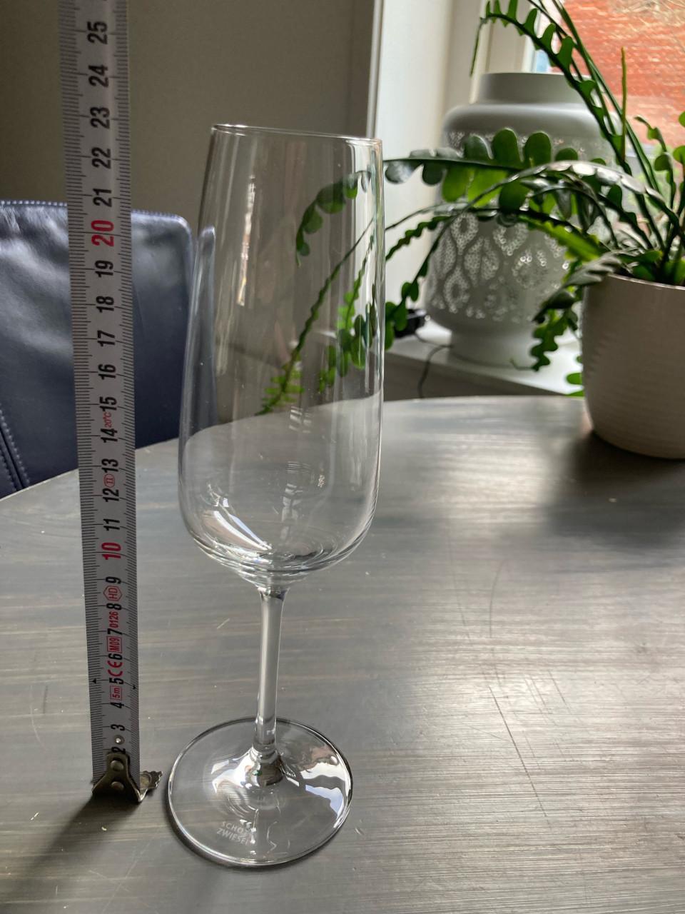 7 champagne glazen / flûtes Schott Zwiesel kristal