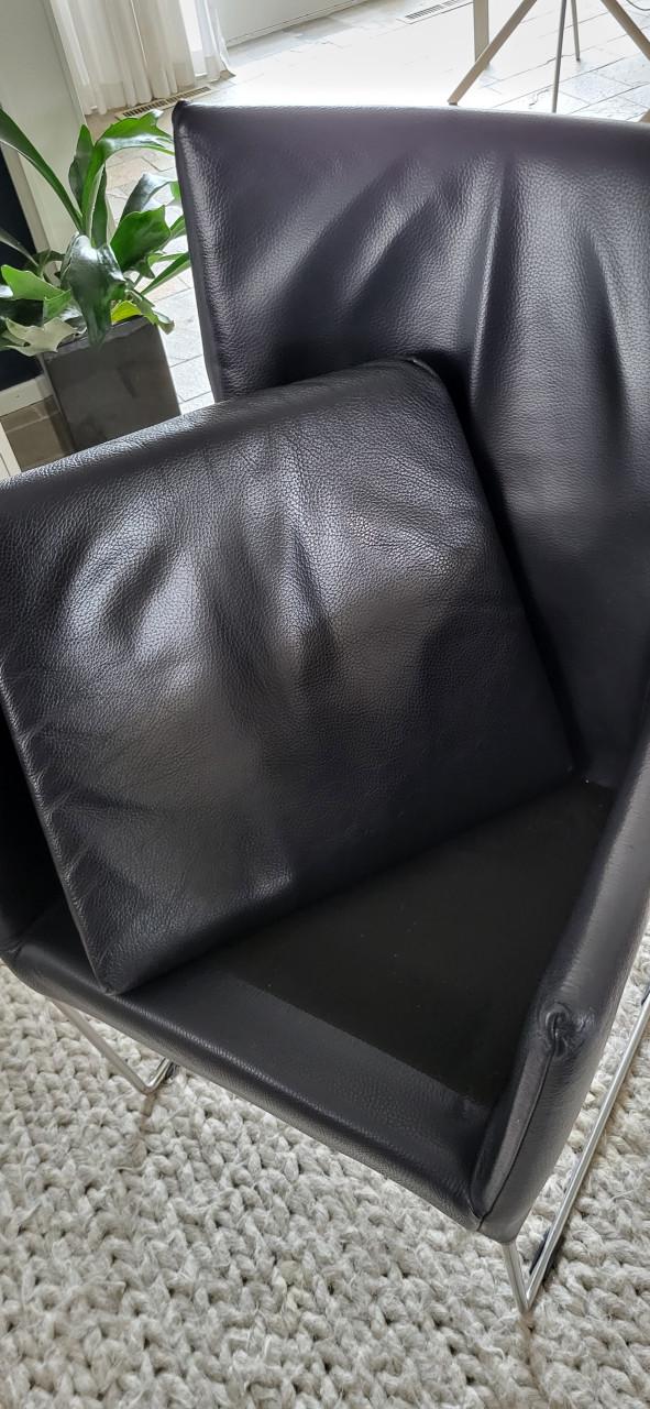 6 eetkamerstoelen, leer