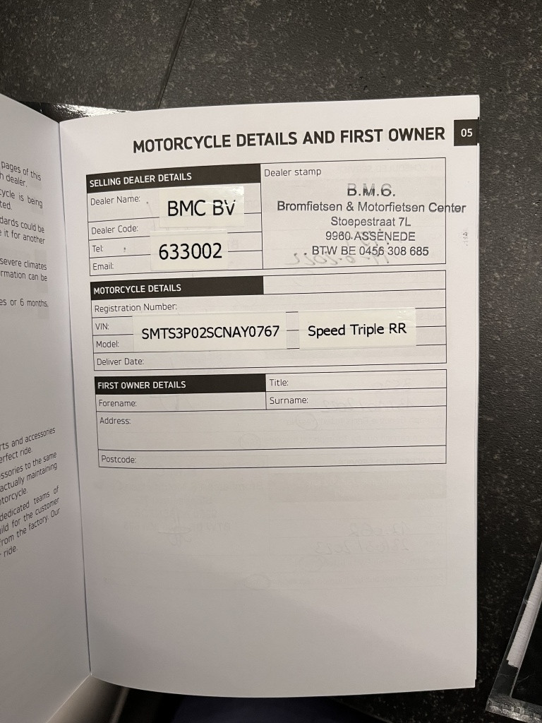 Triumph Speed Triple 1200 rr