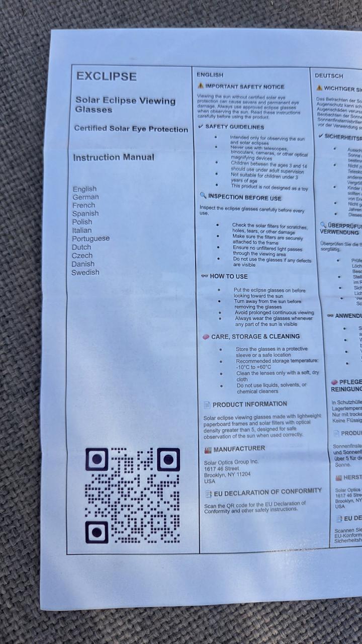 Er is nog maar 1 bril beschikbaar om vóór 14.30 uur af te halen