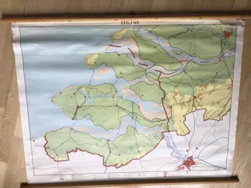 Vintage landkaart Zeeland