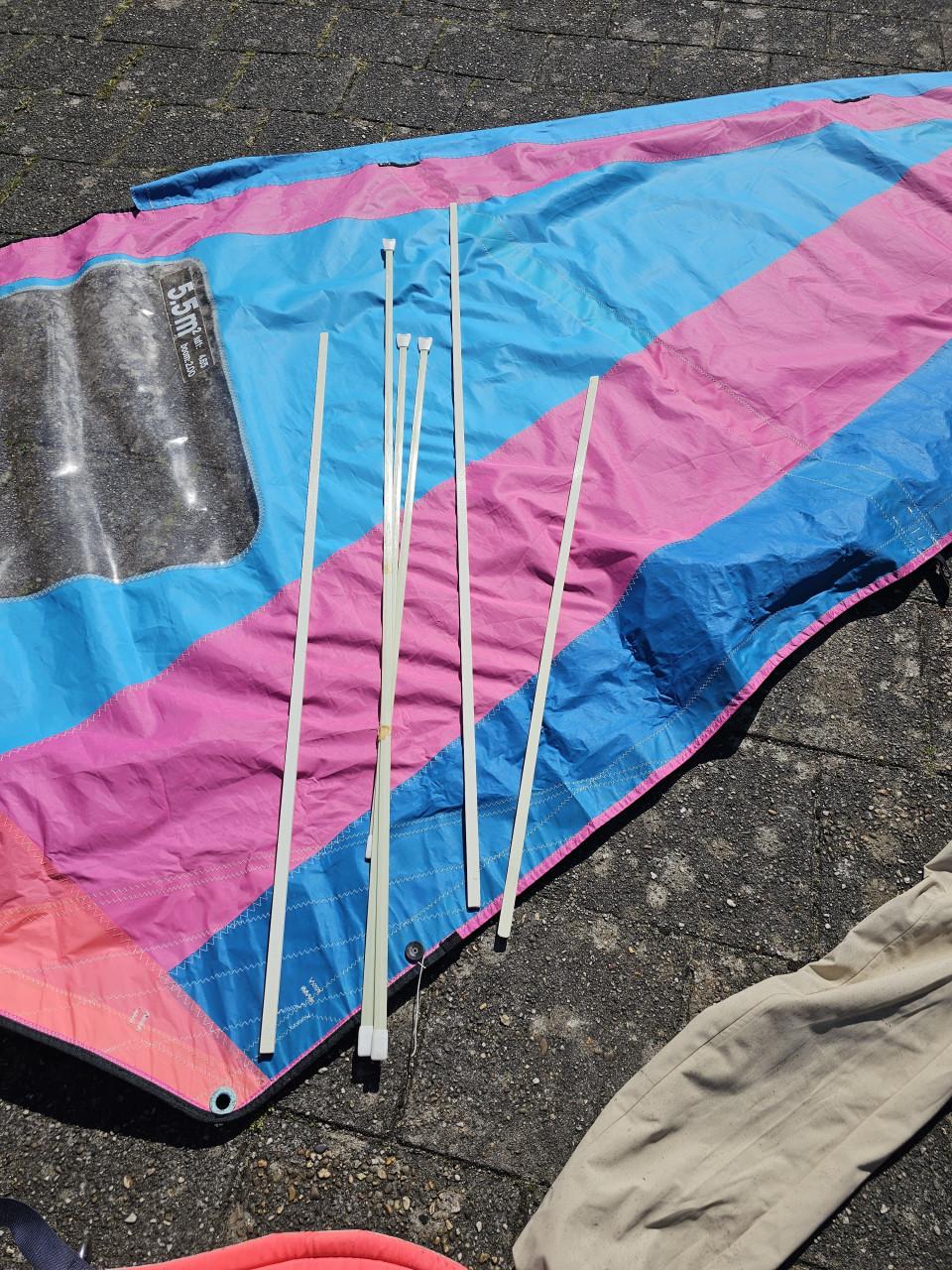 Surfzeil, giek toebehoren