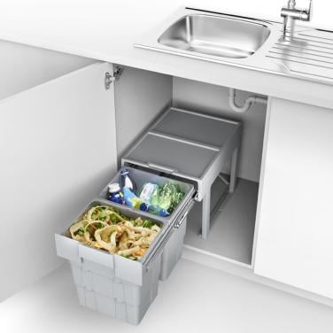 Nieuwe inbouw afvalemmers van Essenza