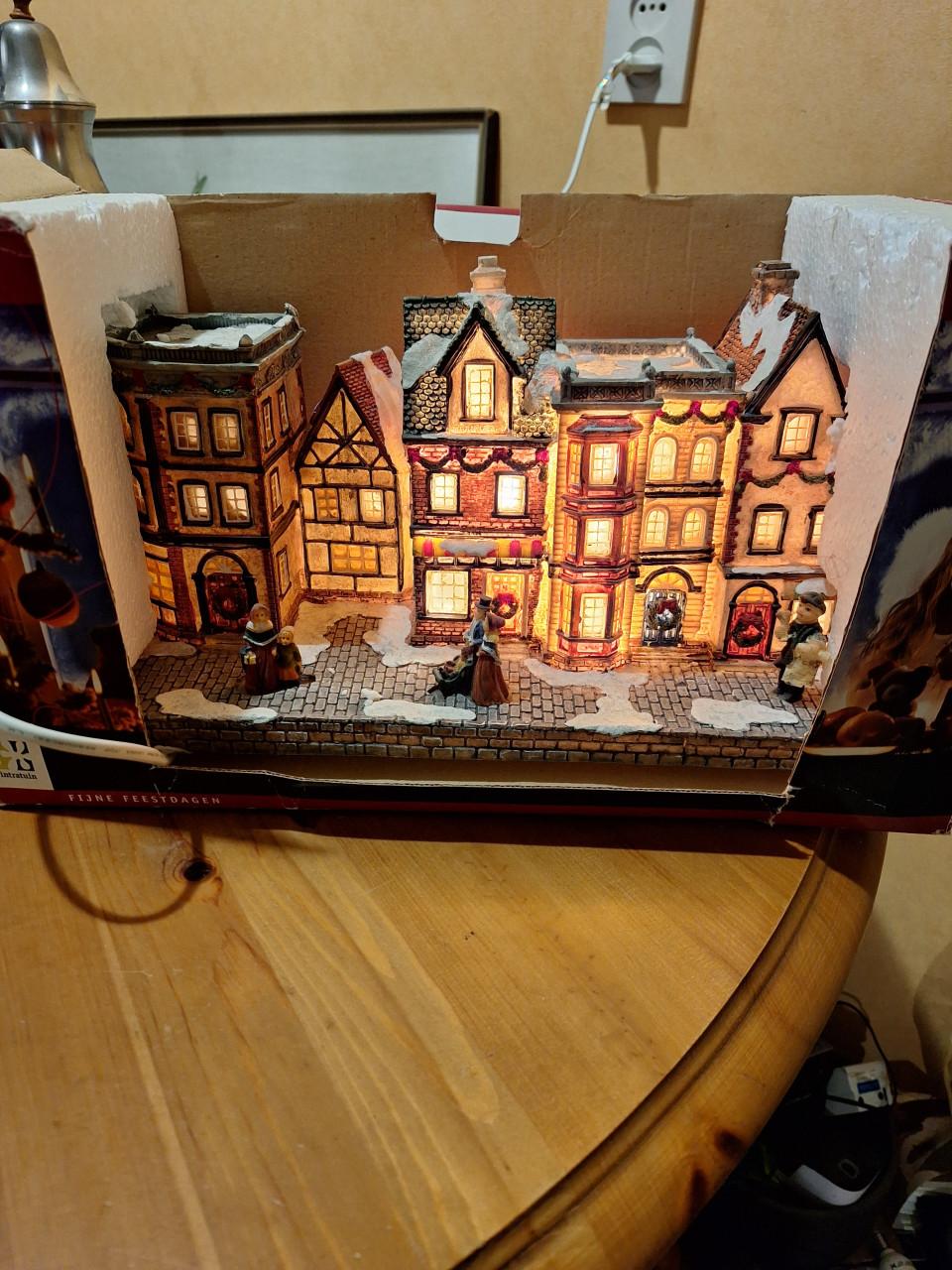 Decoratief kersthuisje