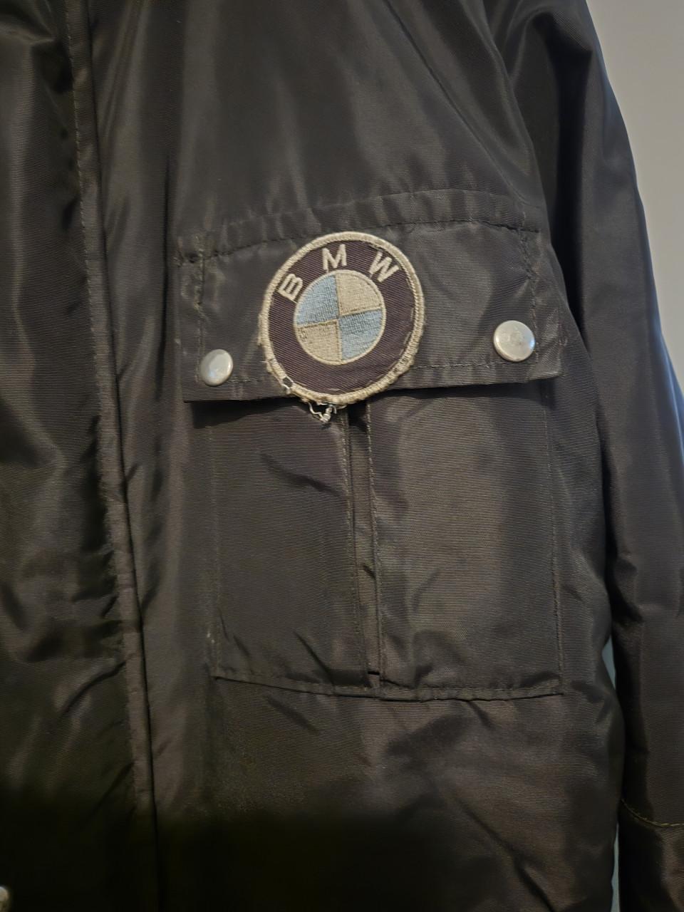 Zwarte Motomod motorjas met BMW logo , Maat 50/L,
