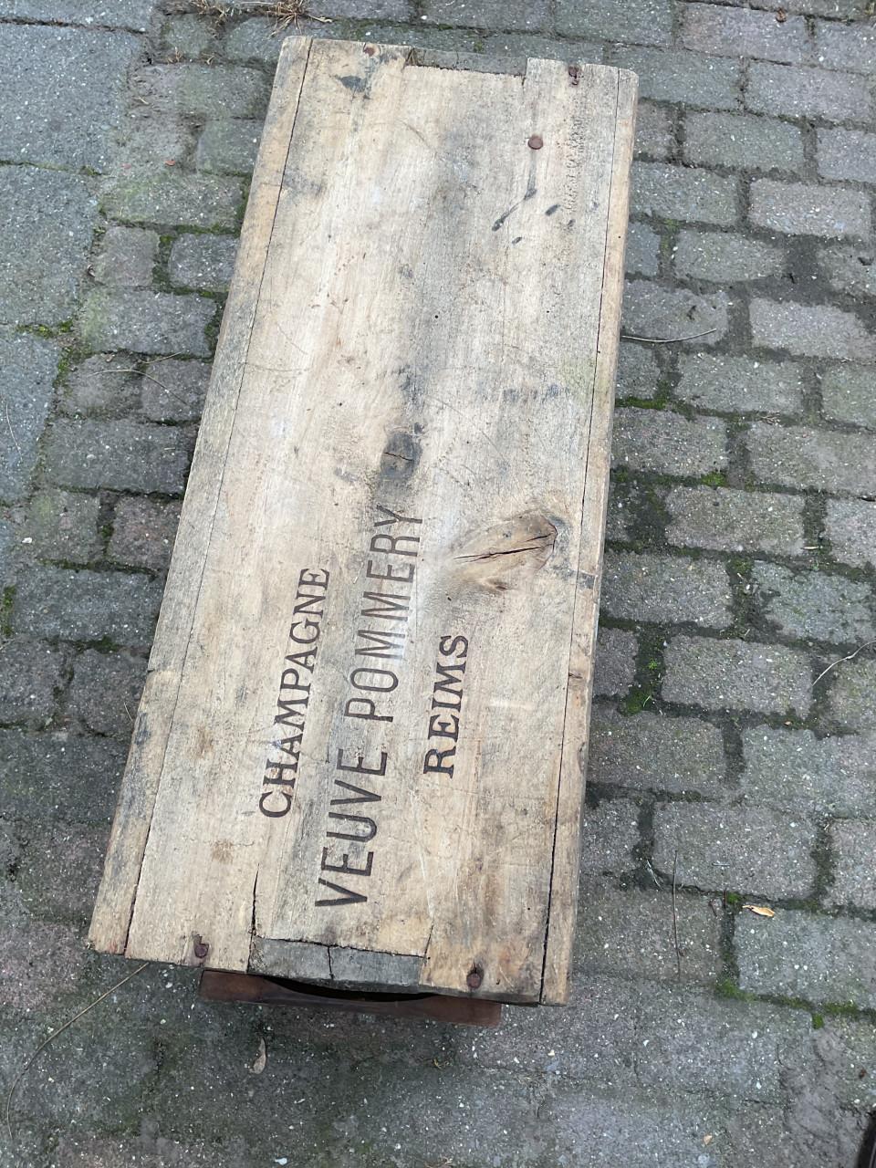 Pommery Champagne houten kist